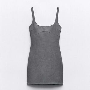Zara Gray Sleeveless Mini Dress